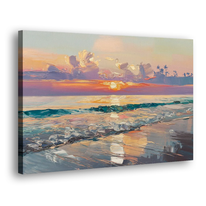 Naples Sunset Over The Gulf - Canvas Print Art Sides