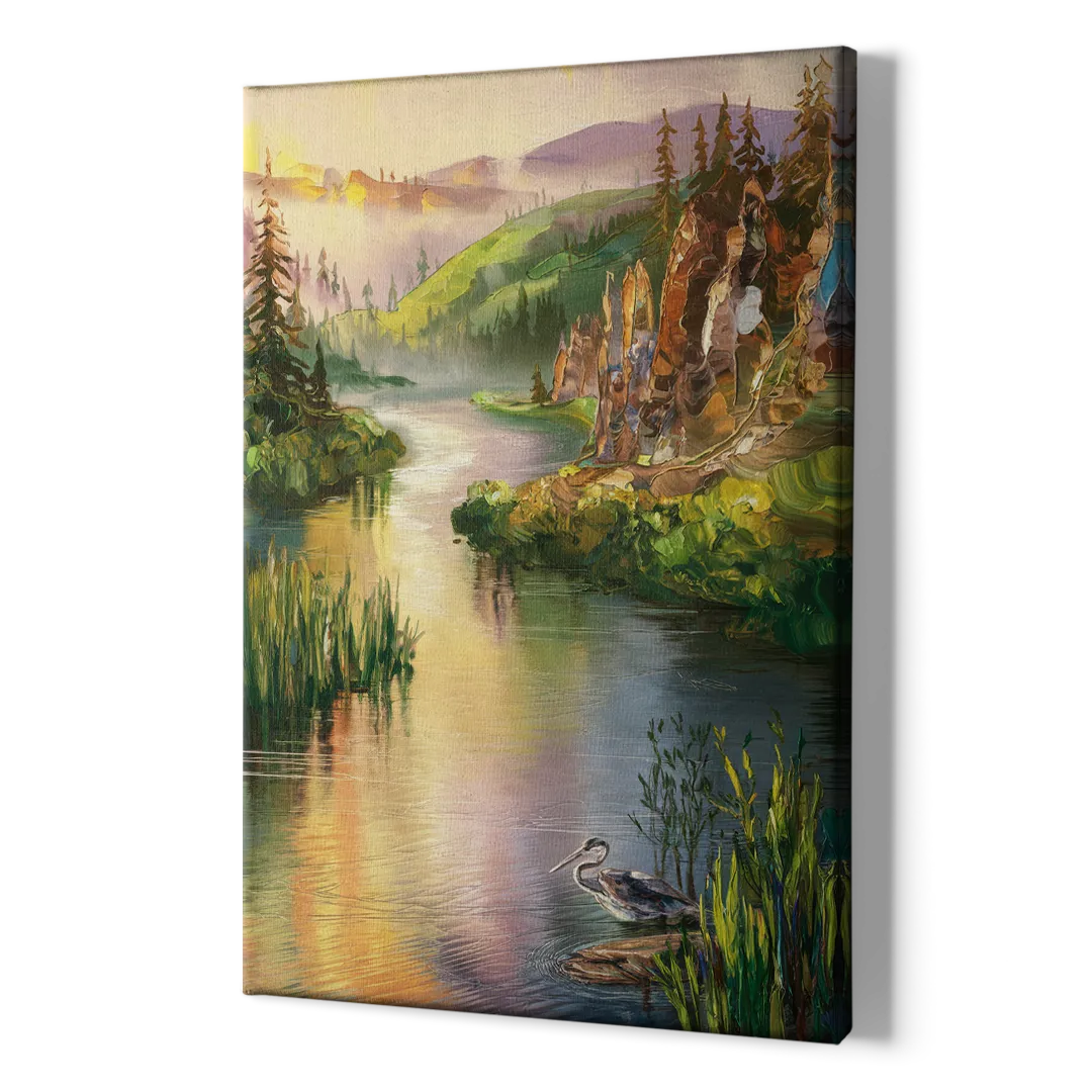 Spokane Scenic River - Canvas Print Art Sides