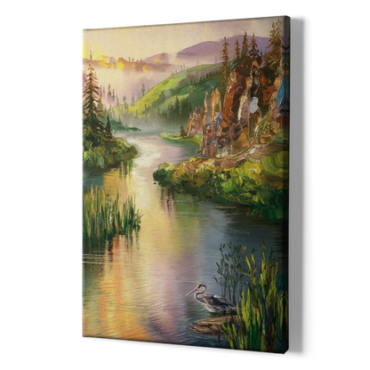 Spokane Scenic River - Canvas Print Art Sides
