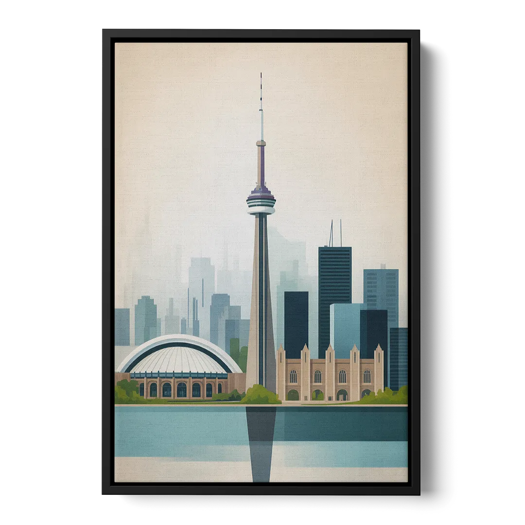 University of Toronto Campus - Black Frame Canvas