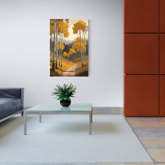 Aspen Rustic Charm - Canvas Wall Art Living Room