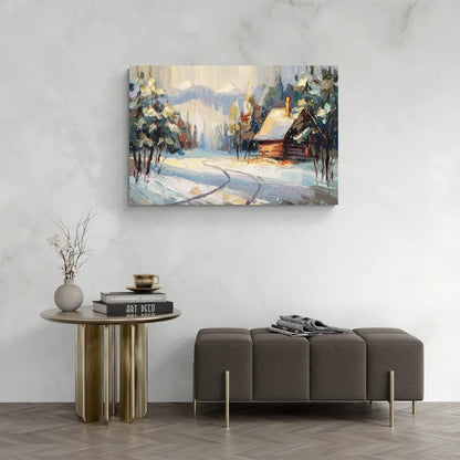 Gatlinburg Winter Wonderland - Canvas Wall Art Living Room