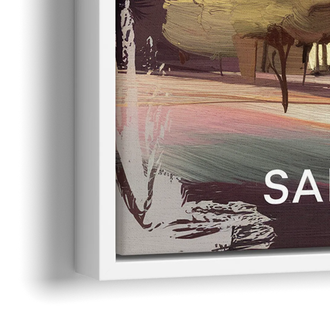 San Jose Architectural Beauty - Close-Up White Frame Canvas