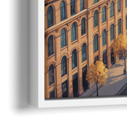 Montreal Historic Buildings - Close-Up White Frame Canvas