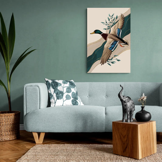 Eugene Ducks Fan Design - Canvas Wall Art Living Room