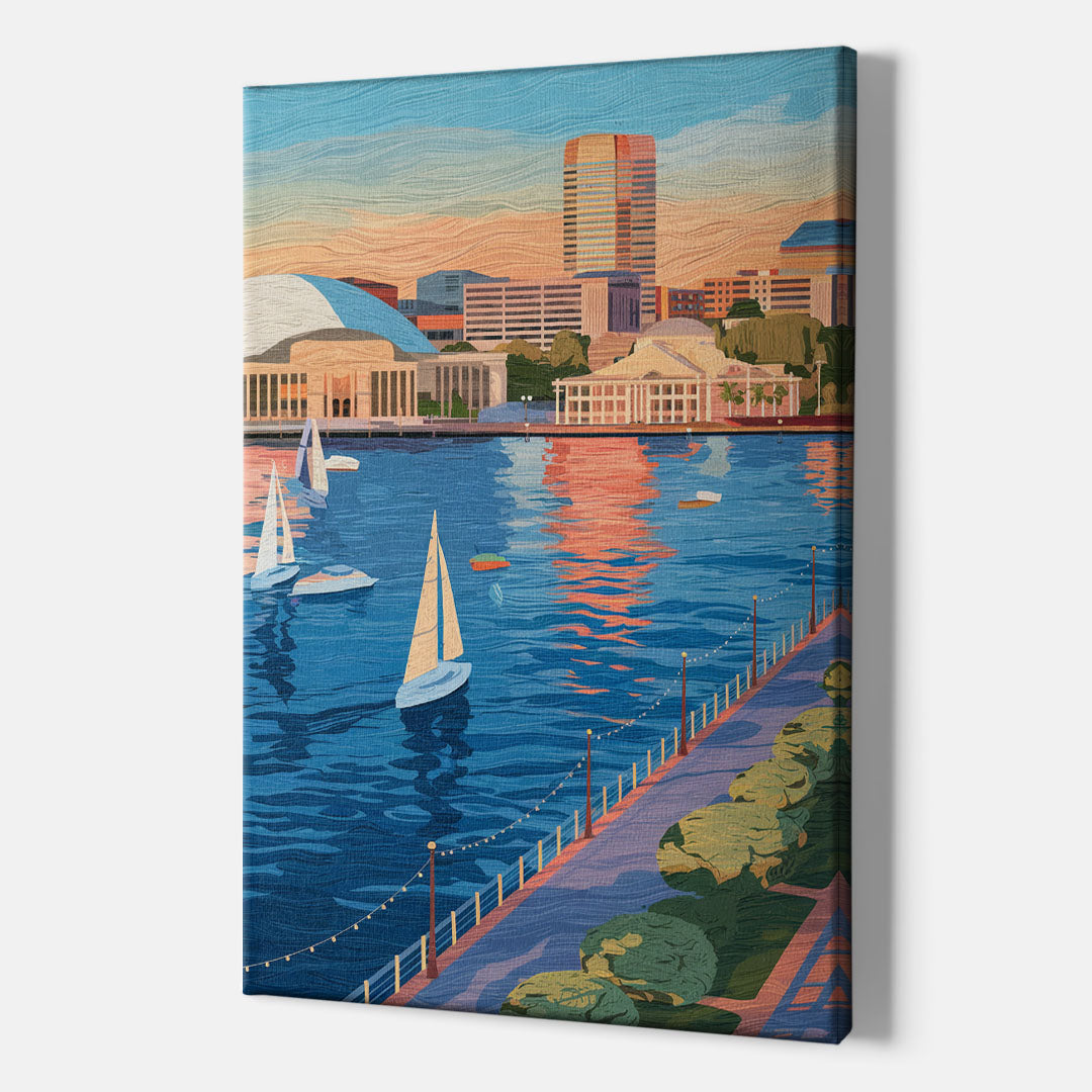 Baltimore Waterfront Charm - Canvas Wall Art Indoor