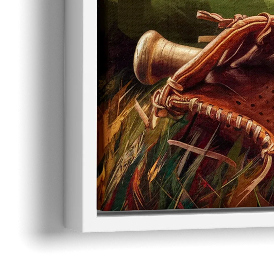 Greensboro Baseball Heritage - Close-Up White Frame Canvas