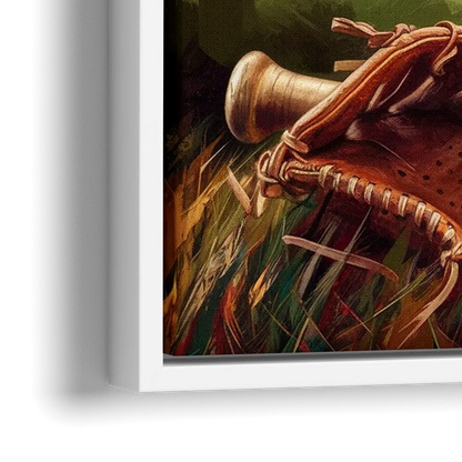 Greensboro Baseball Heritage - Close-Up White Frame Canvas