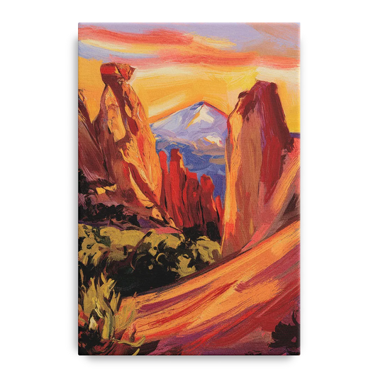 Colorado Springs Mountain View - Canvas Wall Art