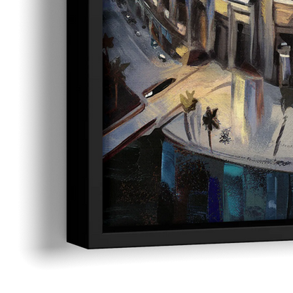Los Angeles Dodgers Stadium - Close-Up Black Frame Canvas