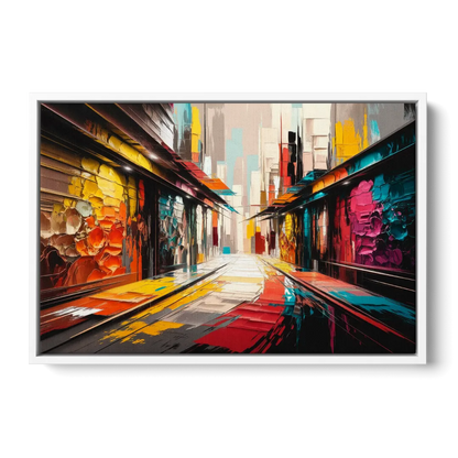 Ashland Street Art Vibes - White Frame Canvas
