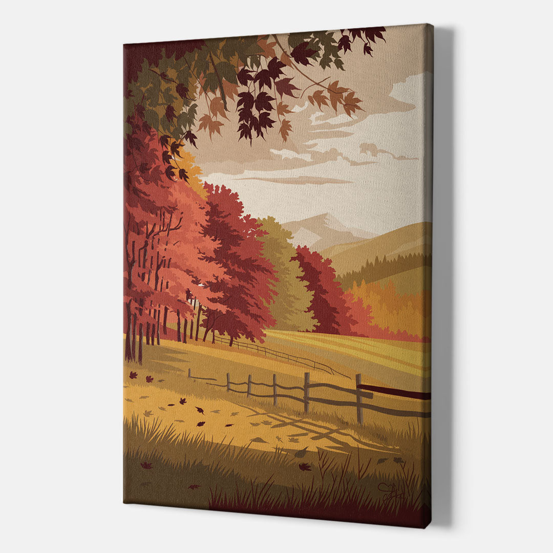 Burlington Fall Foliage - Canvas Wall Art Indoor