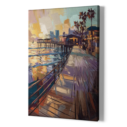 San Diego Boardwalk Scenes - Canvas Print Art Sides