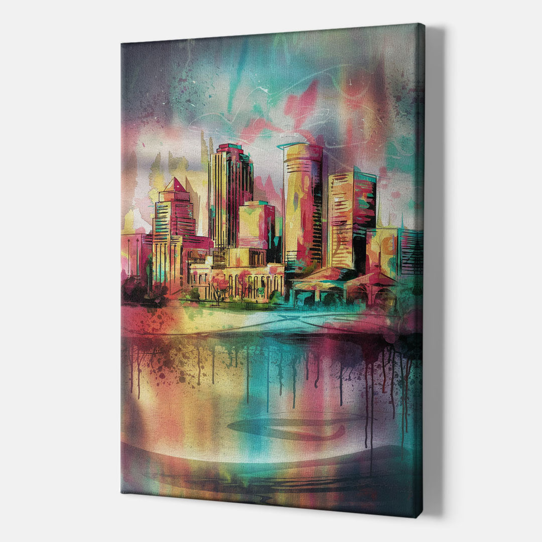 Buffalo Skyline and River - Canvas Wall Art Indoor