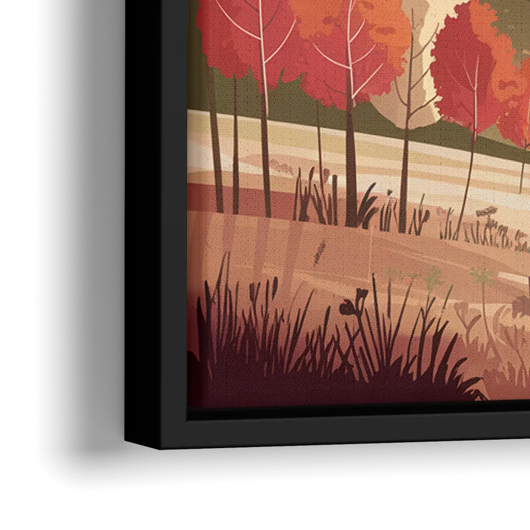 Asheville Smoky Mountain Sunrise - Close-Up Black Frame Canvas