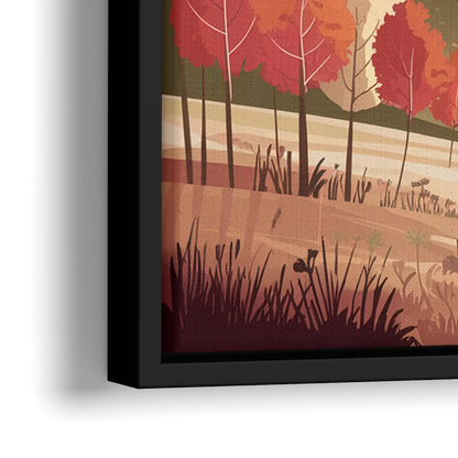 Asheville Smoky Mountain Sunrise - Close-Up Black Frame Canvas