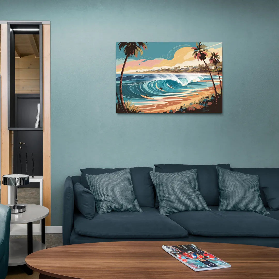 San Diego Surf Culture - Canvas Wall Art Living Room