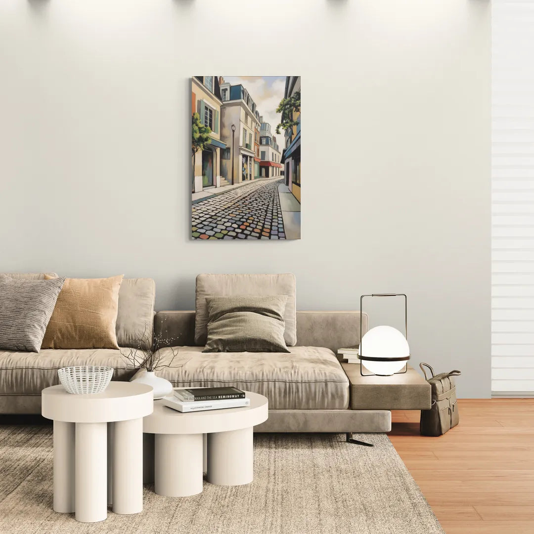 Place Royale Cobblestones - Canvas Wall Art Living Room
