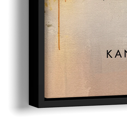 Kansas City Artistic Skyline - Close-Up Black Frame Canvas