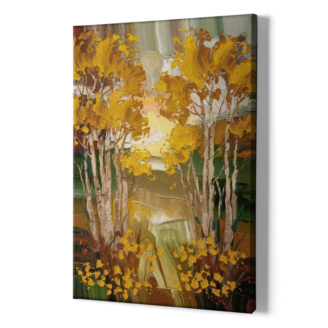 Aspen Golden Trees - Canvas Print Art Sides