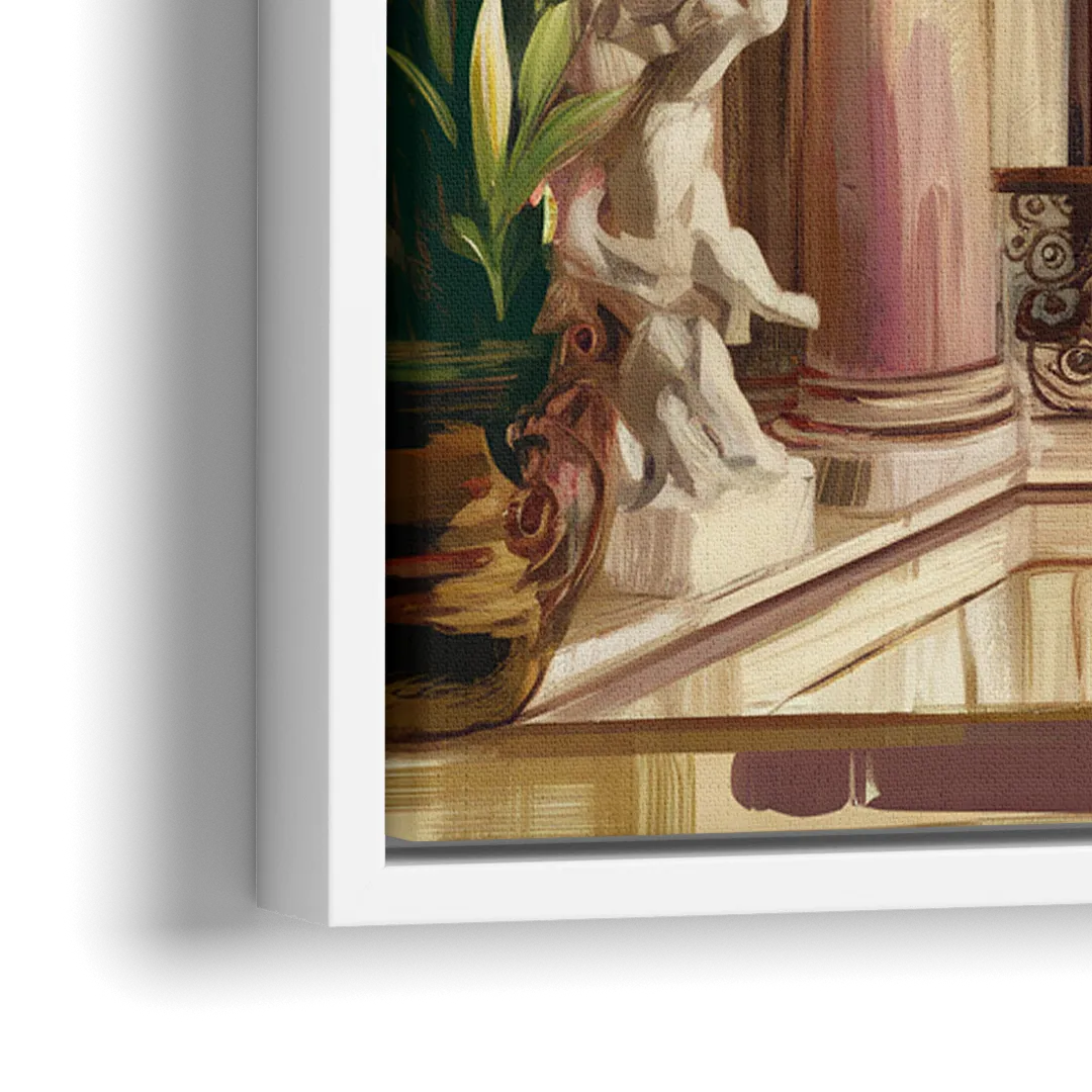 Franklin Architectural Beauty - Close-Up White Frame Canvas