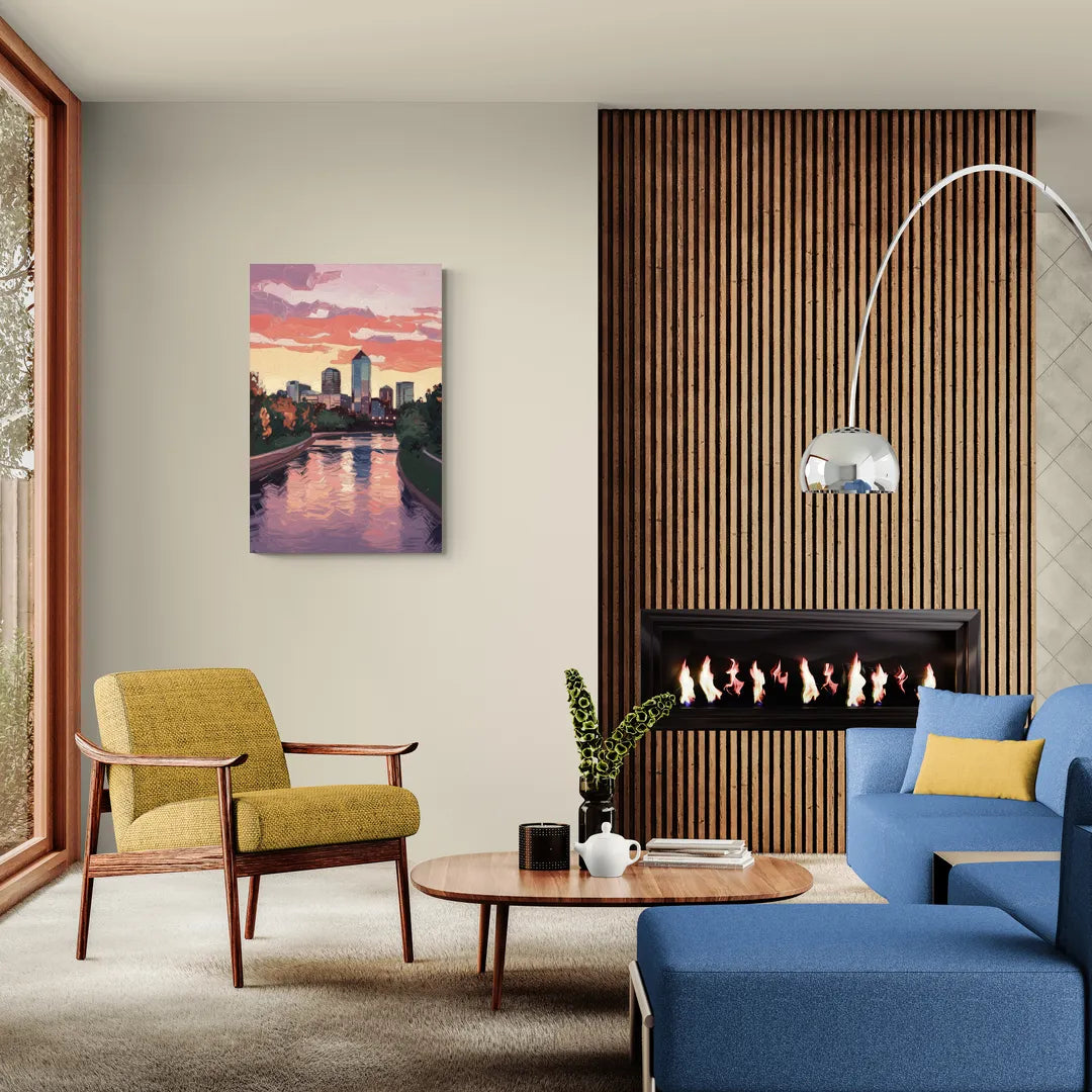 Arlington Skyline Sunset - Canvas Wall Art Living Room
