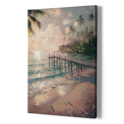 Seaside Tranquil Waters - Canvas Print Art Sides