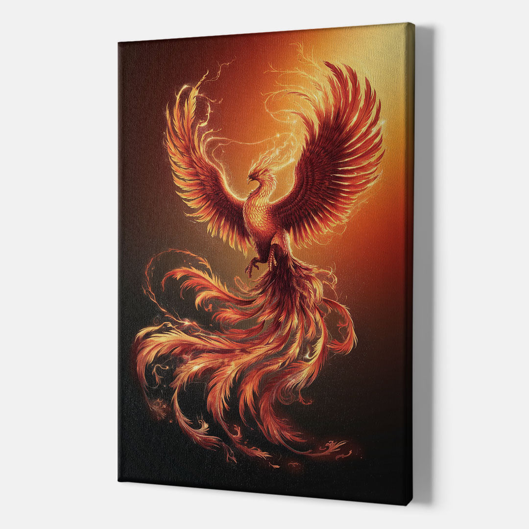 Phoenix Bird in Flight - Canvas Wall Art Indoor