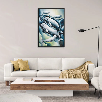 Beluga Waters - Living Room Black Frame Canvas