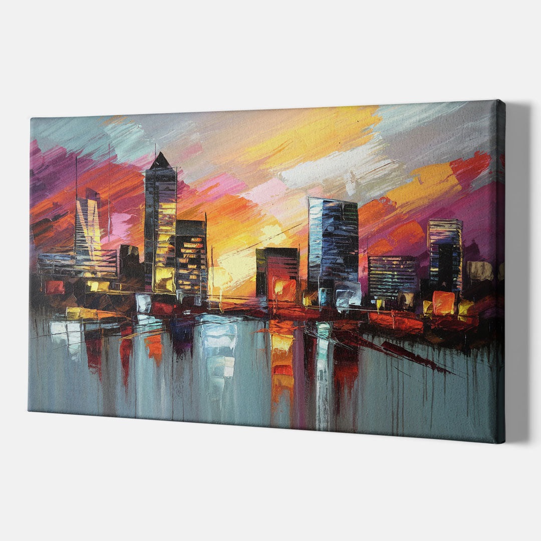 Birmingham Sunset Skyline - Canvas Wall Art Indoor