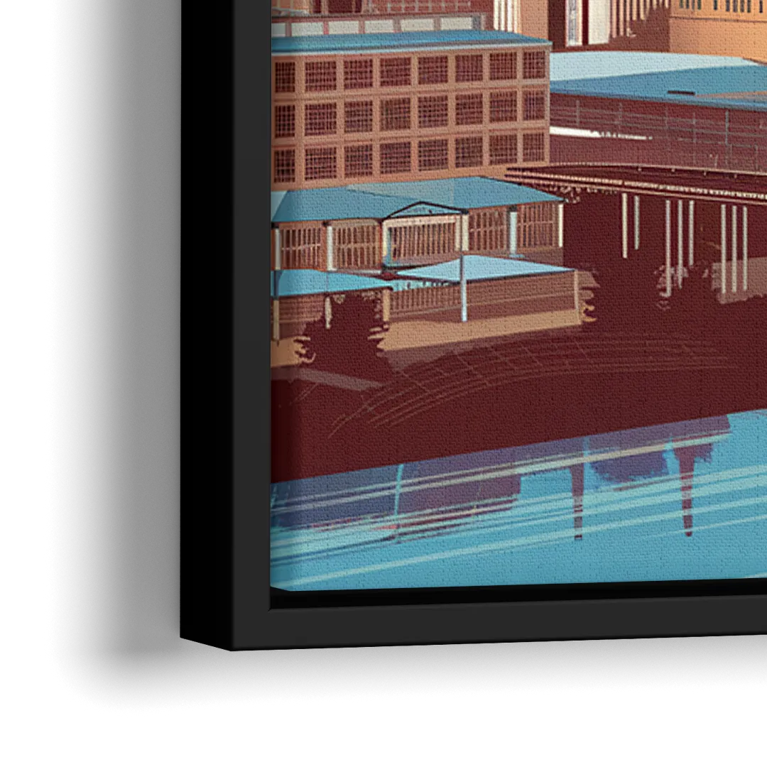 Nashville Historic Landmarks - Close-Up Black Frame Canvas