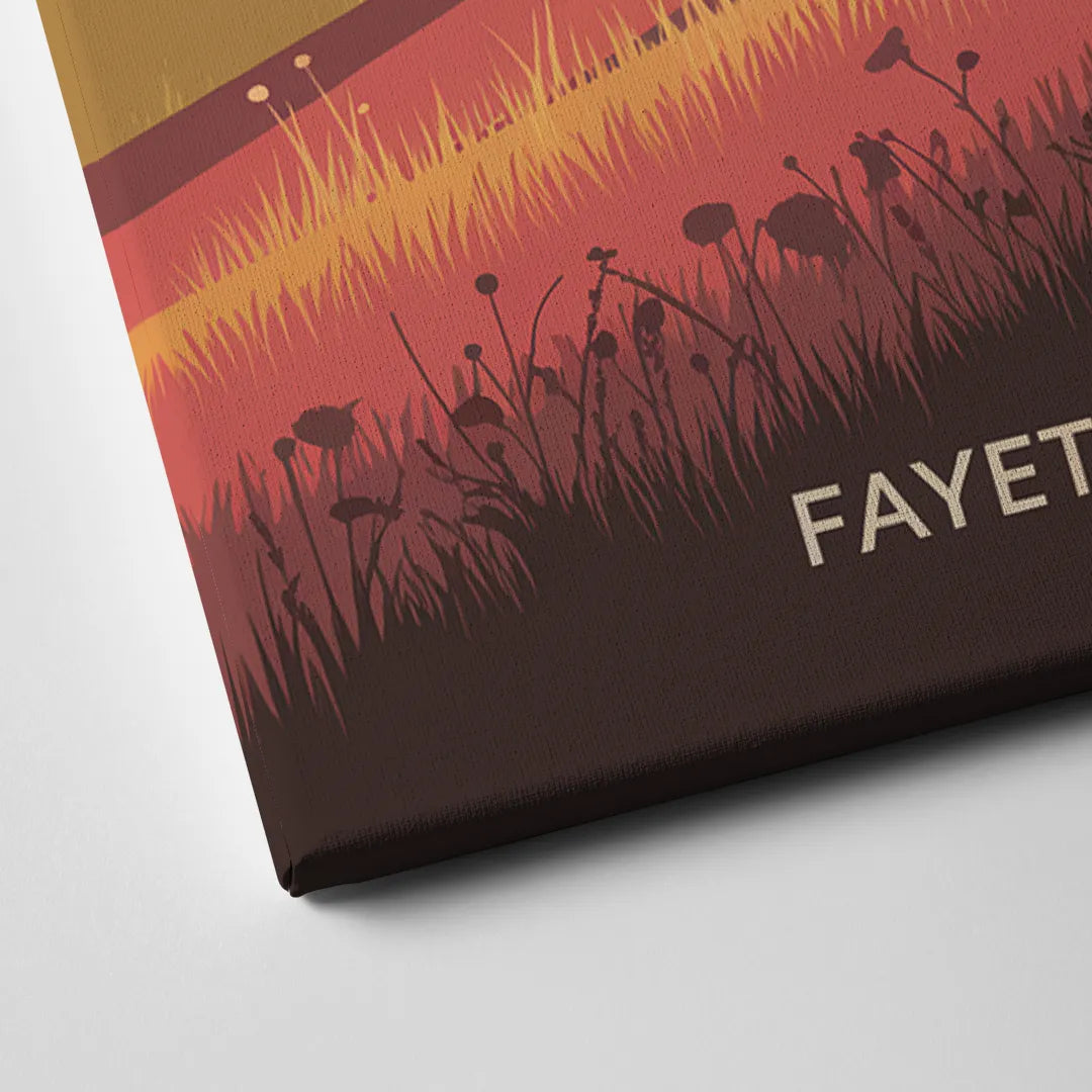 Fayetteville Sunset Views Canvas Close Up
