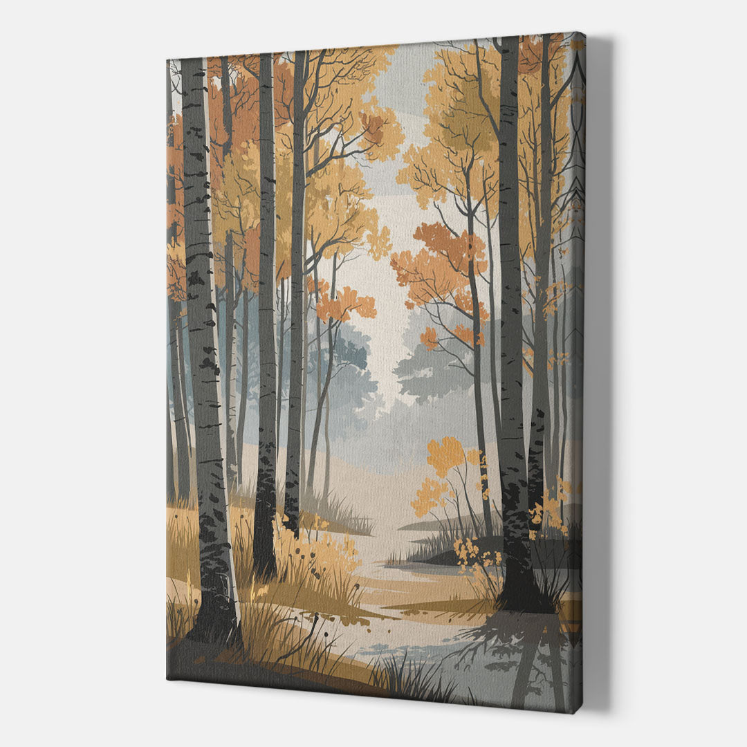 Aspen Tranquil Woodland - Canvas Wall Art Indoor