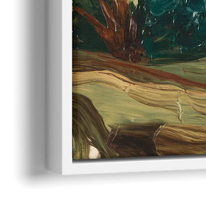 Little Rock Pinnacle Mountain - Close-Up White Frame Canvas