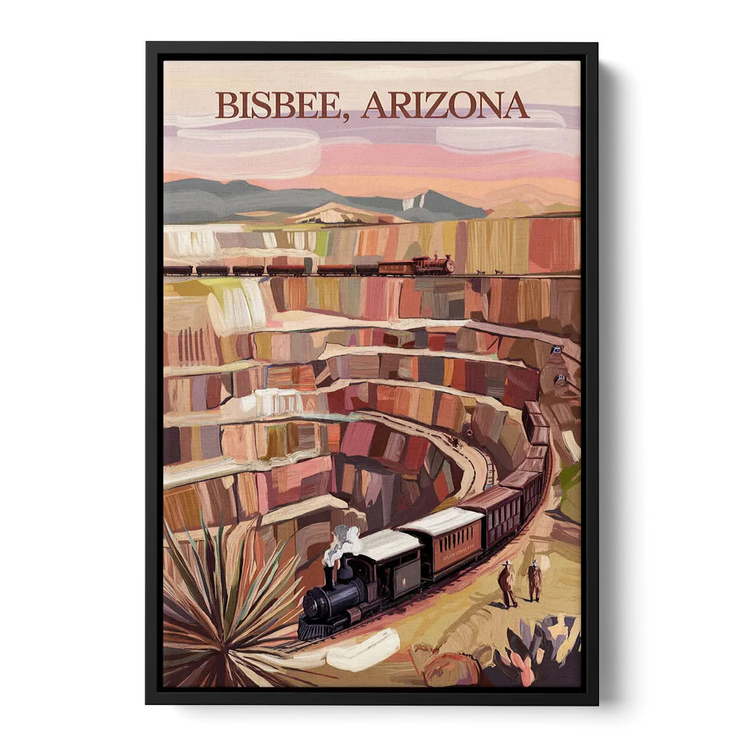 Bisbee Copper Mining Heritage - Black Frame Canvas