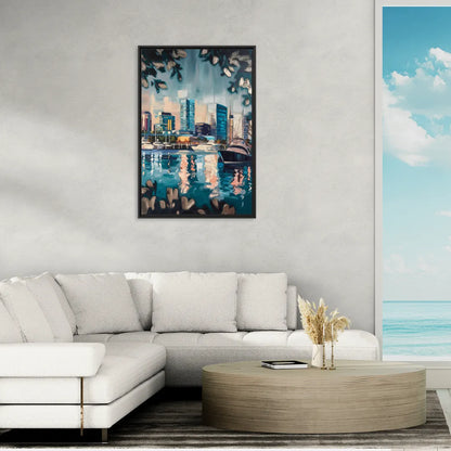 Baltimore Scenic Harbor Views - Living Room Black Frame Canvas