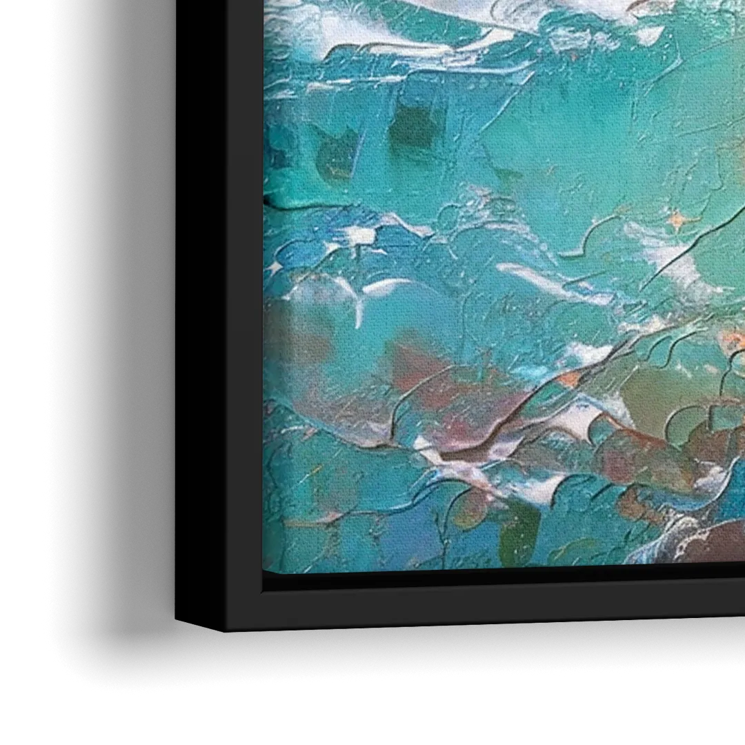 Mackinac Island Ferry Crossing - Close-Up Black Frame Canvas