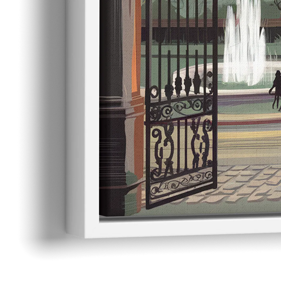 New Orleans Jackson Square - Close-Up White Frame Canvas