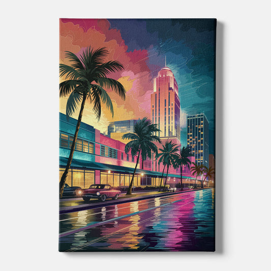 Miami Vibrant Colors - Canvas Wall Art