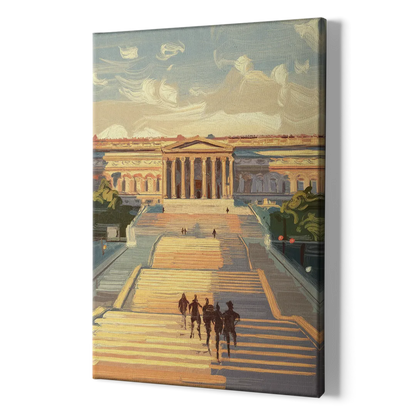 Philadelphia Art Museum Steps - Canvas Print Art Sides