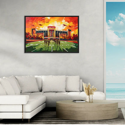 Lubbock Classic Red Raiders - Living Room Black Frame Canvas