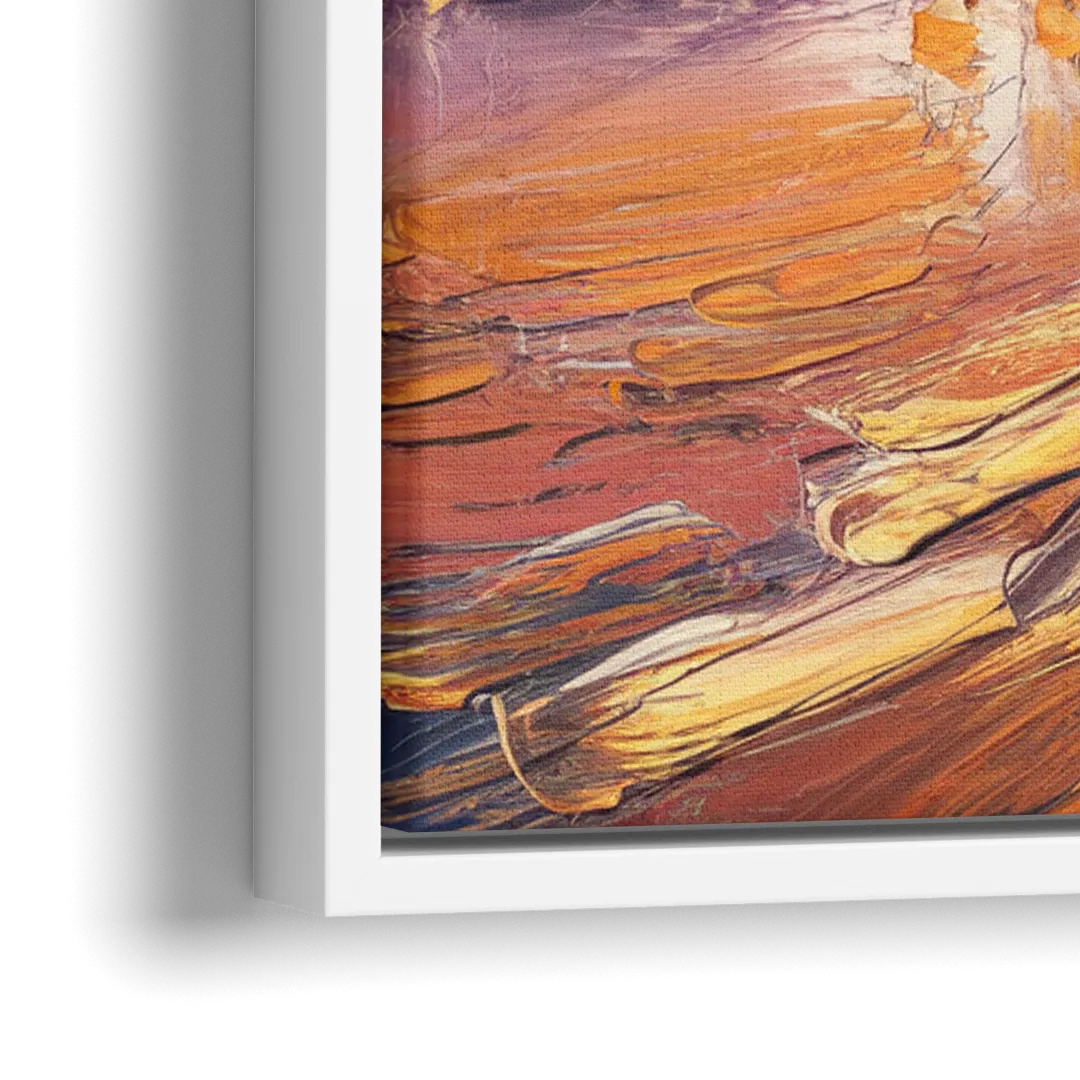 Baltimore Inner Harbor Sunset - Close-Up White Frame Canvas