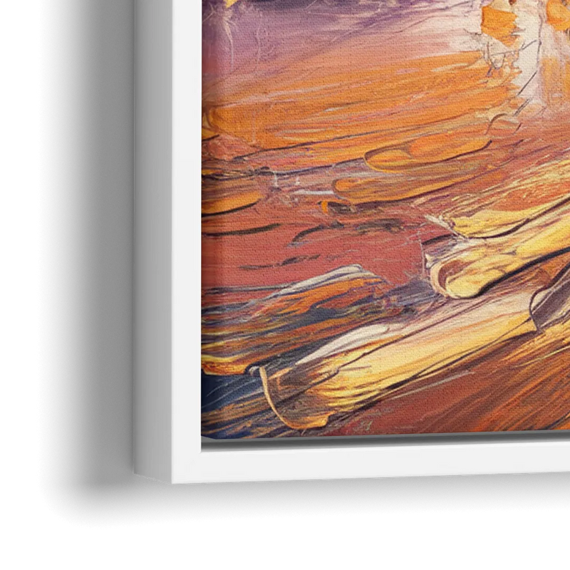 Baltimore Inner Harbor Sunset - Close-Up White Frame Canvas