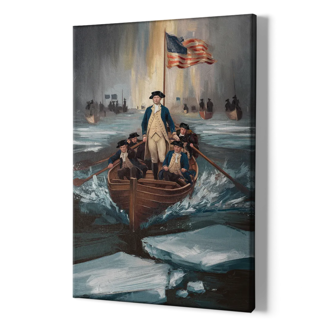 George Washington Crossing Delaware - Canvas Print Art Sides
