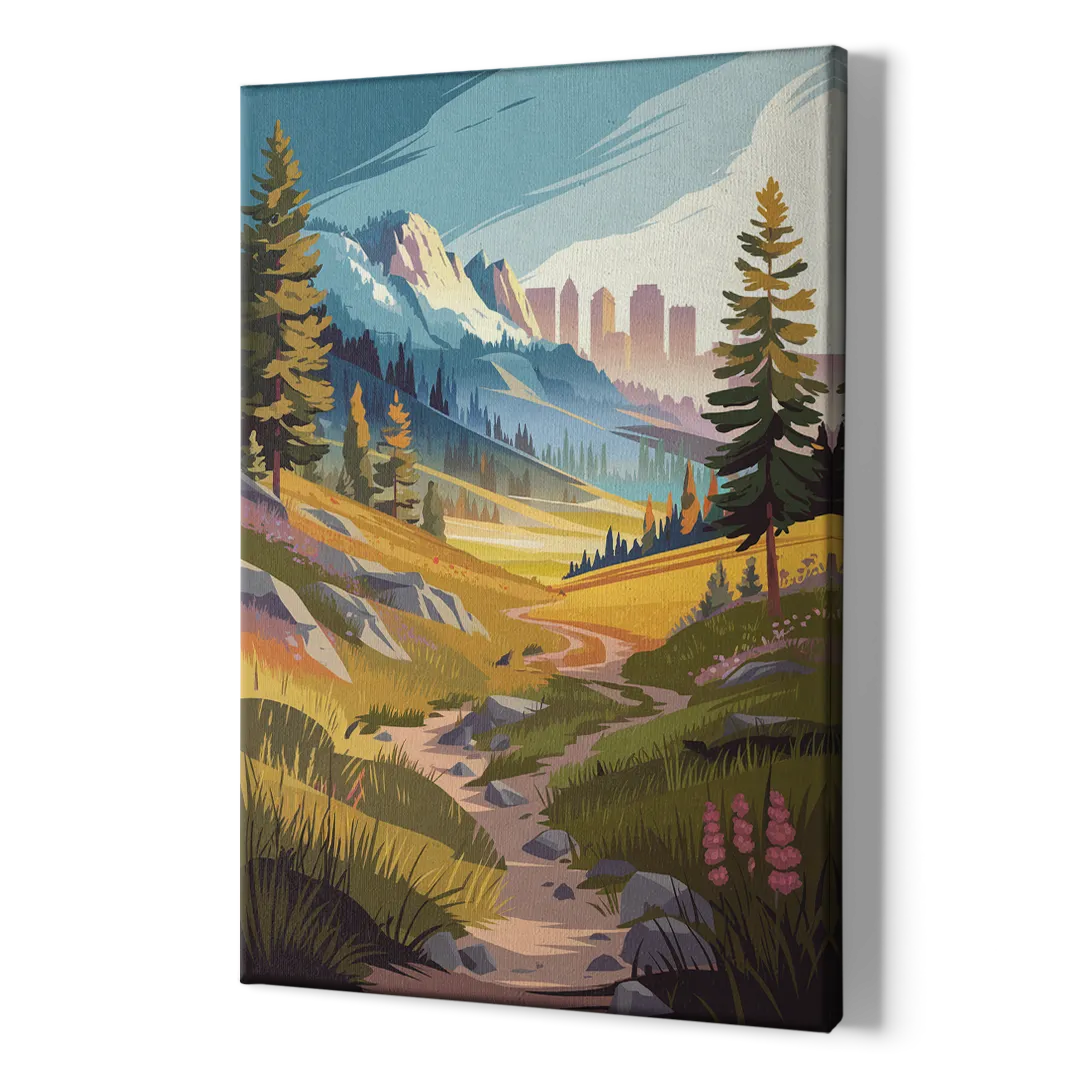 Salt Lake City Nature Trails - Canvas Print Art Sides