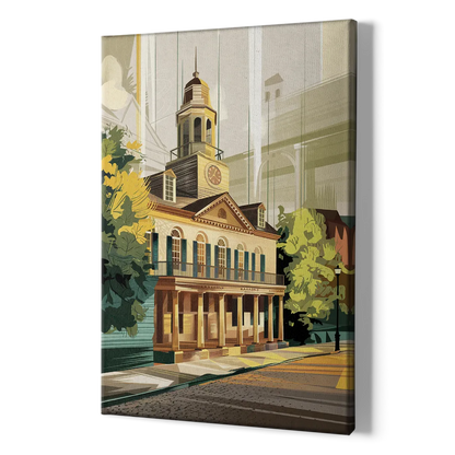 Fayetteville Historic Landmarks - Canvas Print Art Sides