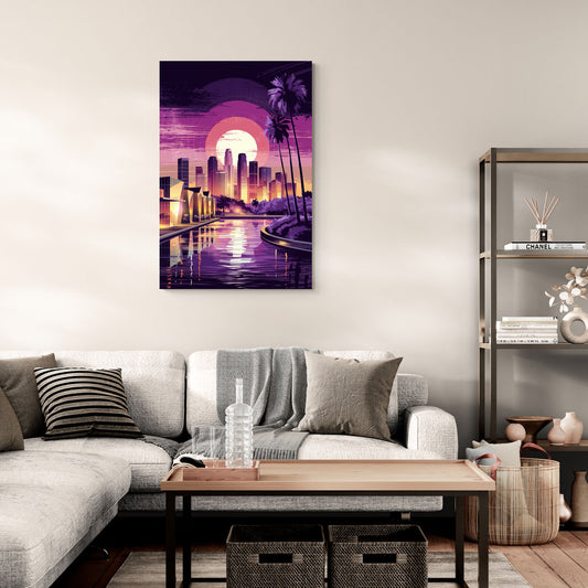 Los Angeles Art District - Canvas Wall Art Living Room