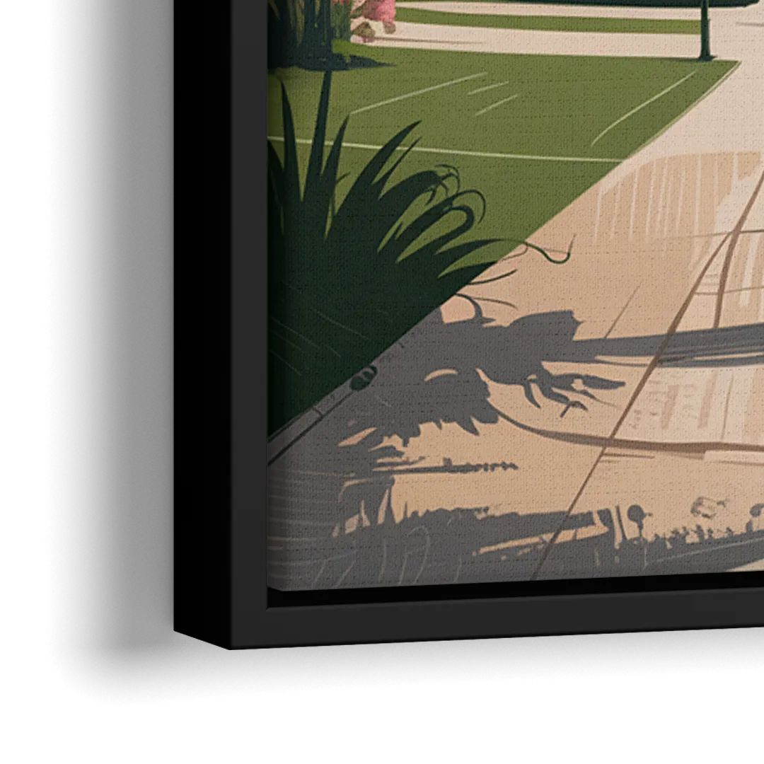 Casa Loma Historic View - Close-Up Black Frame Canvas