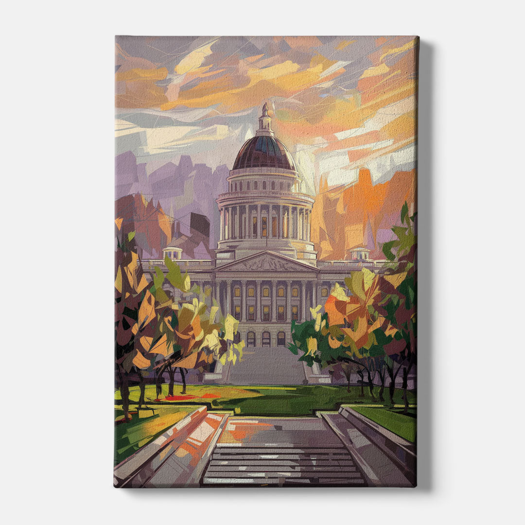 Salt Lake City Capitol Building - Canvas Wall Art