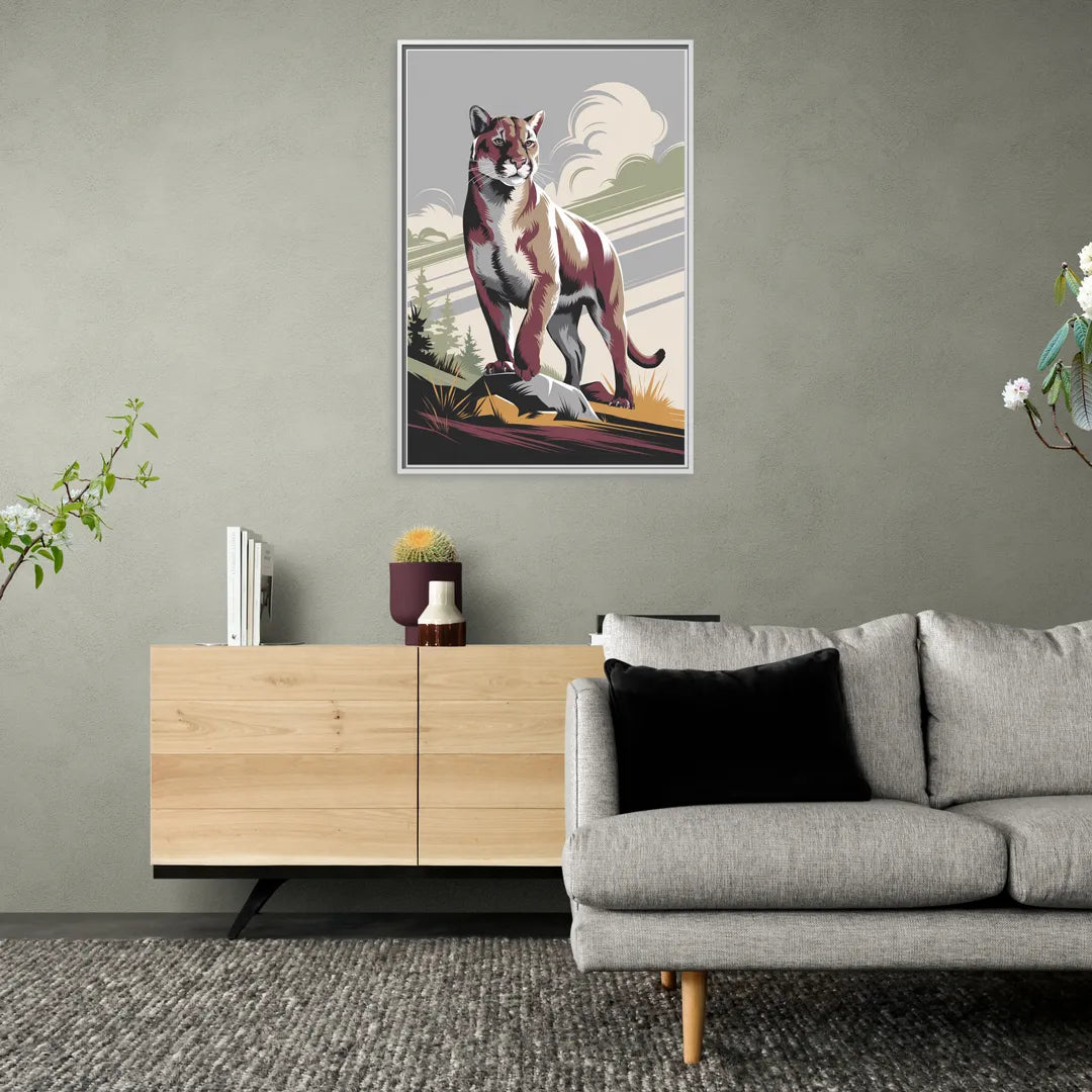 Washington State Cougars Pride - Living Room White Frame Canvas